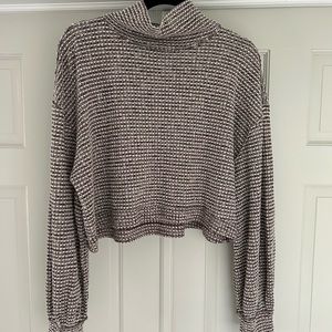 Free People Cropped, Mock Turtleneck - Size M